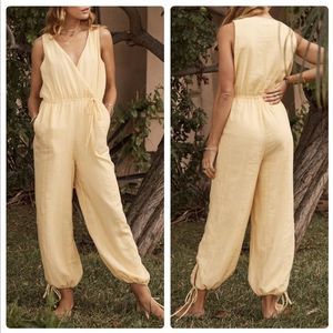 Sage the Label Las Palmas Yellow Jumpsuit Sz S